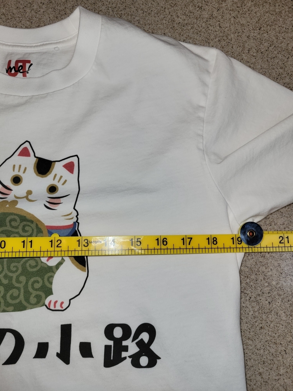 UNIQLO UT Lucky Cat Maneki Neko Graphic Tee White Size M Japanese Ayano Koji - Picture 9 of 9